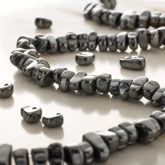 12 Pack: Black Hematite Chip Beads by Bead Landing™